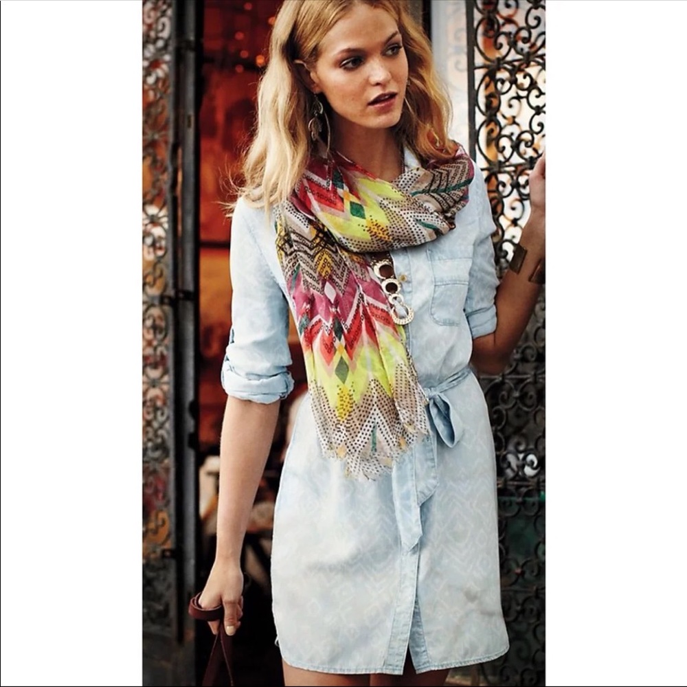 Anthropologie cloth & Stone chambray shirt dress
